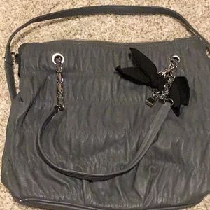 Jessica Simpson gray leather purse